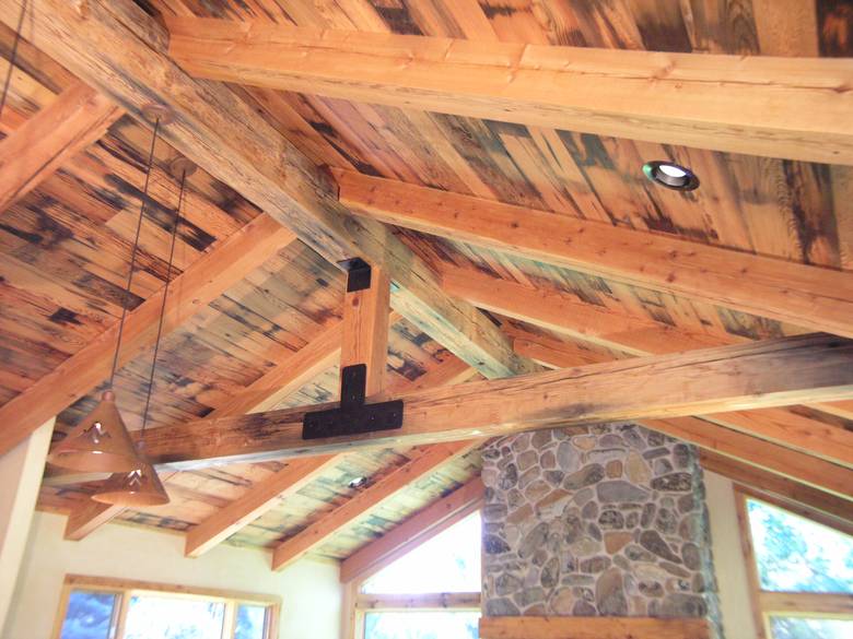 Douglas Fir Timbers and Picklewood Ceiling